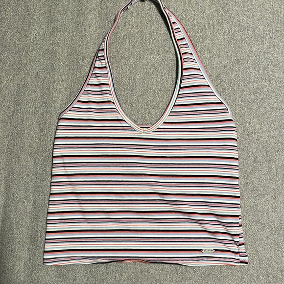 Hollister striped halter neck tank top - Picture 1 of 4